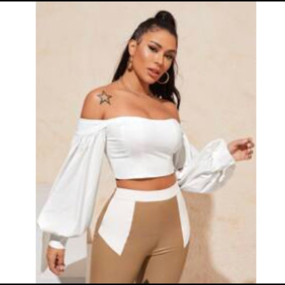 Off the shoulder crop top